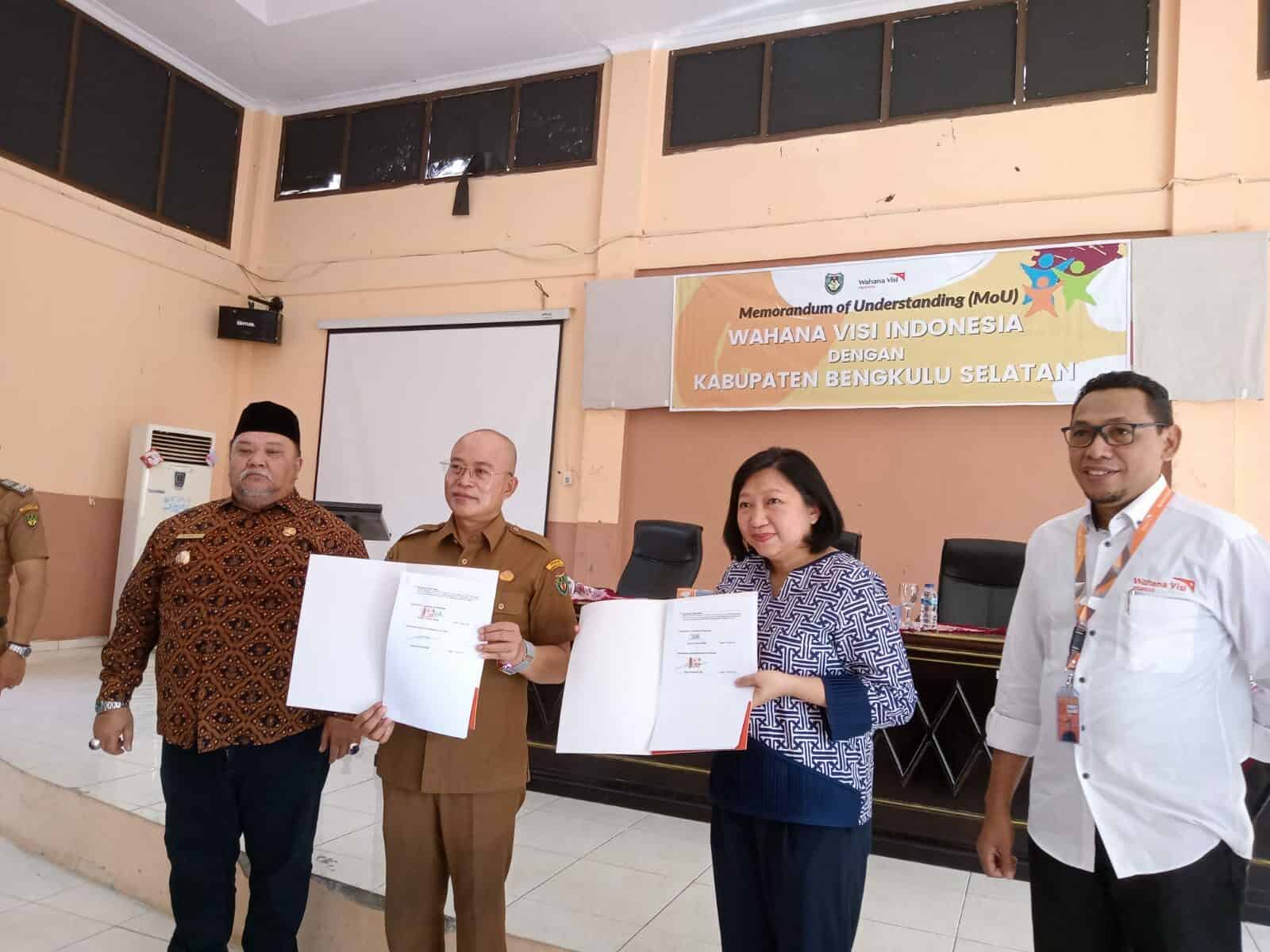 Kegiatan Penandatangan Memorandum of Understanding (MoU) antara Wahana Visi Indonesia dengan Pemerintah Kabupaten Bengkulu Selatan