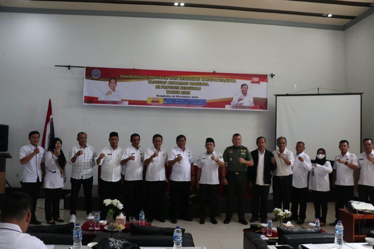 kegiatan singkronisasi program dan kebijakan Kabupaten/Kota tanggap ancaman narkoba tahun 2022 di Provinsi Bengkulu kegiatan singkronisasi program dan kebijakan Kabupaten/Kota tanggap ancaman narkoba tahun 2022 di Provinsi Bengkulu