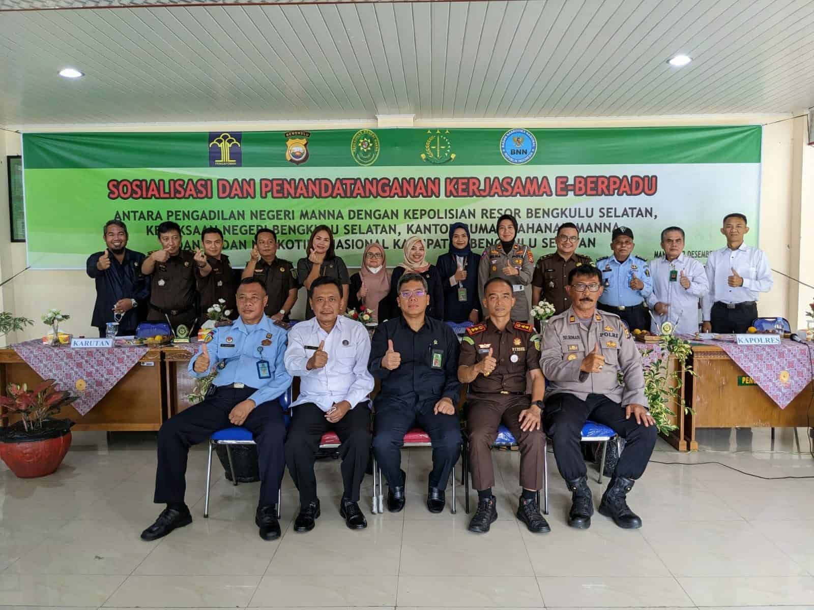 Undangan Pelaksanaan Sosialisasi dan Penandatanganan Kerjasama E-Berpadu Di Kantor Pengadilan Negeri Manna Kabupaten Bengkulu Selatan.
