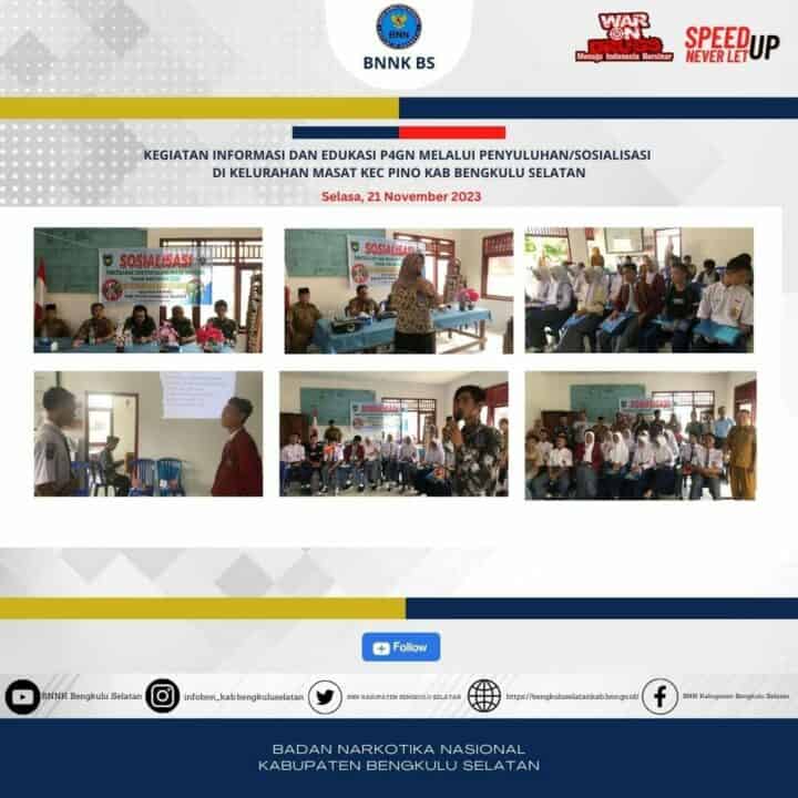 Kegiatan Informasi dan Edukasi P4GN melalui Penyuluhan/Sosialisasi di Kelurahan Masat Kec Pino Kab Bengkulu Selatan